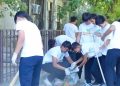 Шымкент жастары Дүниежүзілік тазалық күніне орай аулаларды тазалады